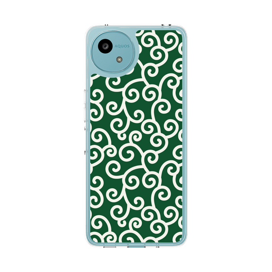 スリムプロテクションケース［ 唐草模様 - Green ］