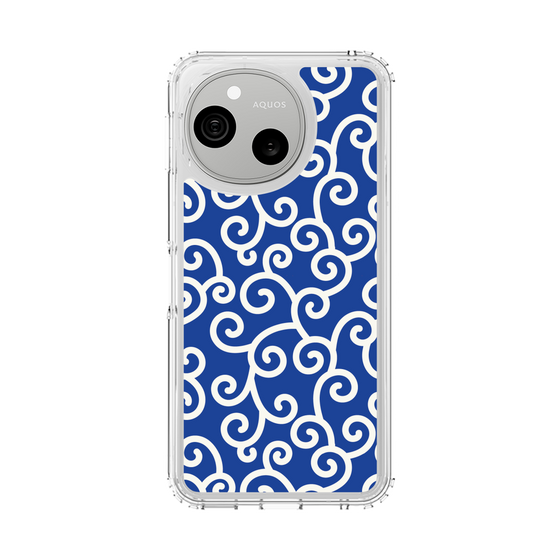 スリムプロテクションケース［ 唐草模様 - Blue ］