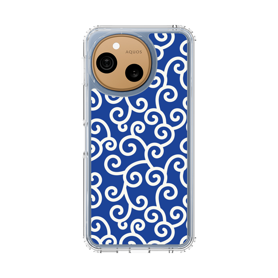 スリムプロテクションケース［ 唐草模様 - Blue ］