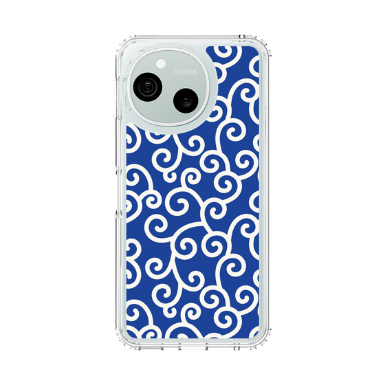 スリムプロテクションケース［ 唐草模様 - Blue ］