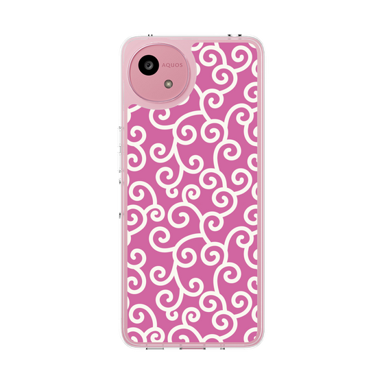 スリムプロテクションケース［ 唐草模様 - Pink ］