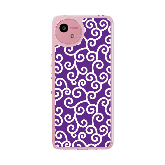 スリムプロテクションケース［ 唐草模様 - Purple ］