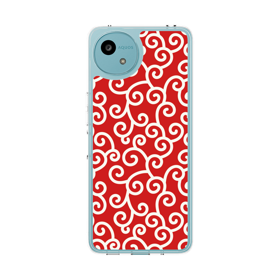 スリムプロテクションケース［ 唐草模様 - Red ］