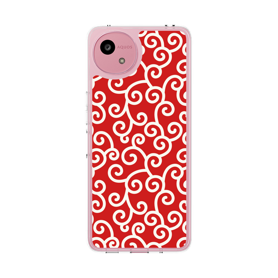 スリムプロテクションケース［ 唐草模様 - Red ］