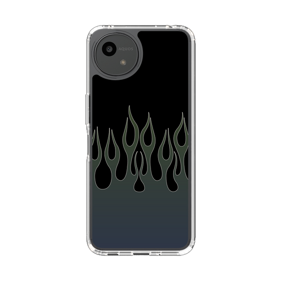 スリムプロテクションケース［ 炎 - Blue ］