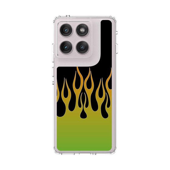 スリムプロテクションケース［ 炎 - Green ］