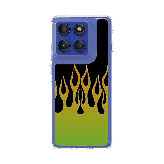 スリムプロテクションケース［ 炎 - Green ］