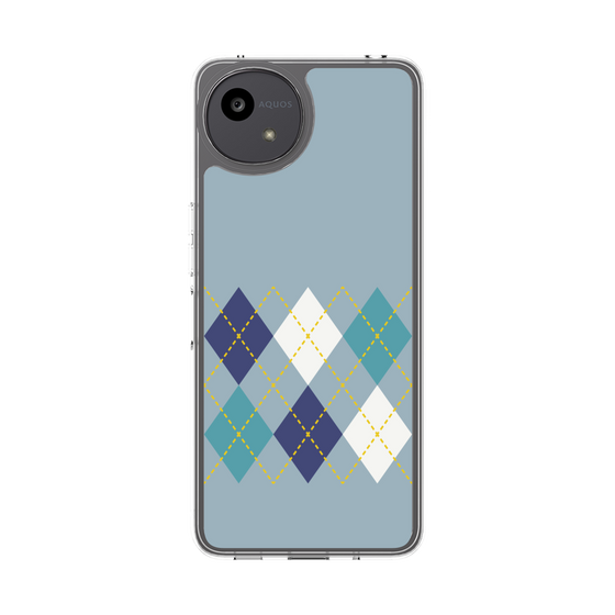 スリムプロテクションケース［ Nordic Argyle - Blue ］