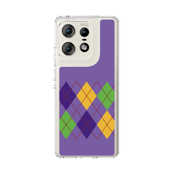 スリムプロテクションケース［ Nordic Argyle - Purple ］