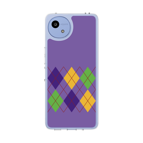 スリムプロテクションケース［ Nordic Argyle - Purple ］