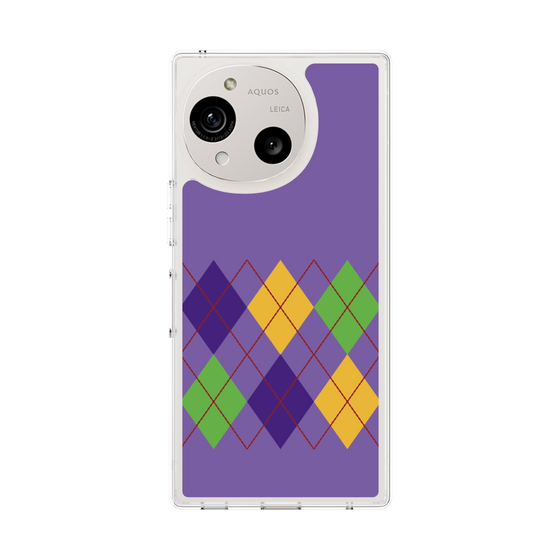 スリムプロテクションケース［ Nordic Argyle - Purple ］