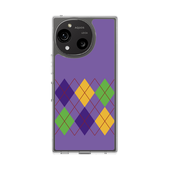 スリムプロテクションケース［ Nordic Argyle - Purple ］