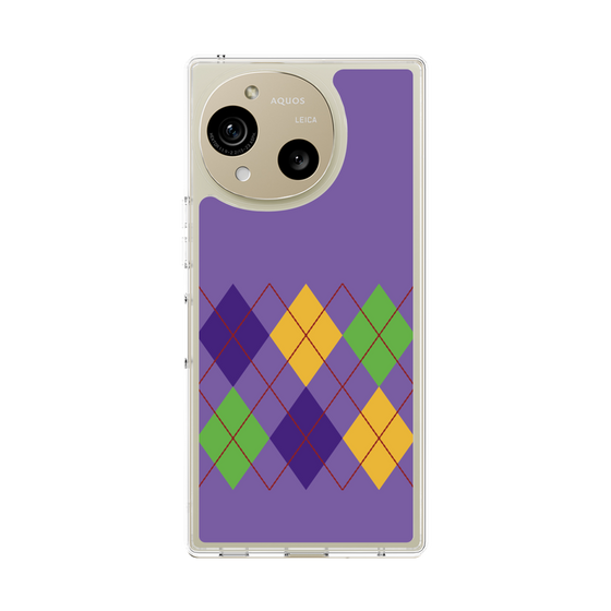 スリムプロテクションケース［ Nordic Argyle - Purple ］