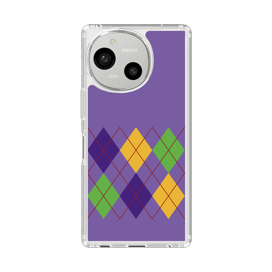 スリムプロテクションケース［ Nordic Argyle - Purple ］