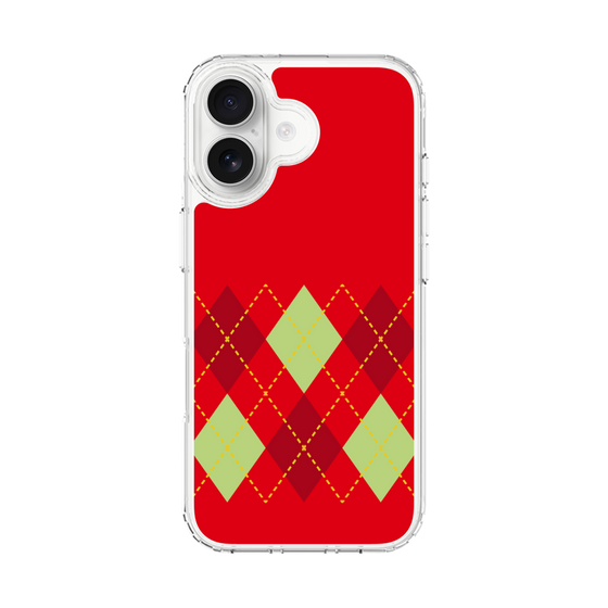 スリムプロテクションケース［ Nordic Argyle - Red ］