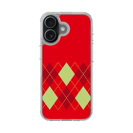 スリムプロテクションケース［ Nordic Argyle - Red ］