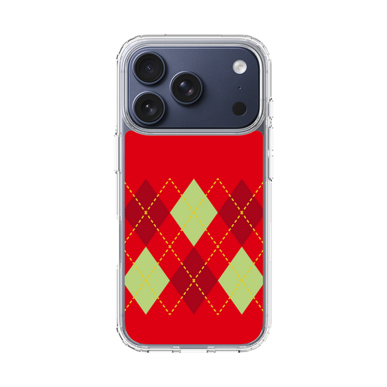 スリムプロテクションケース［ Nordic Argyle - Red ］