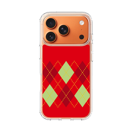 スリムプロテクションケース［ Nordic Argyle - Red ］