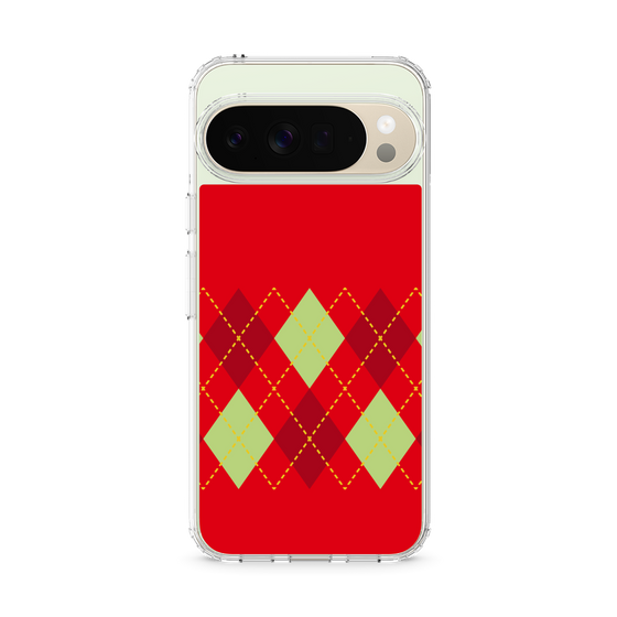 スリムプロテクションケース［ Nordic Argyle - Red ］