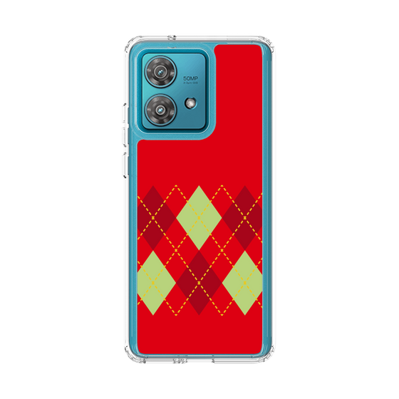 スリムプロテクションケース［ Nordic Argyle - Red ］