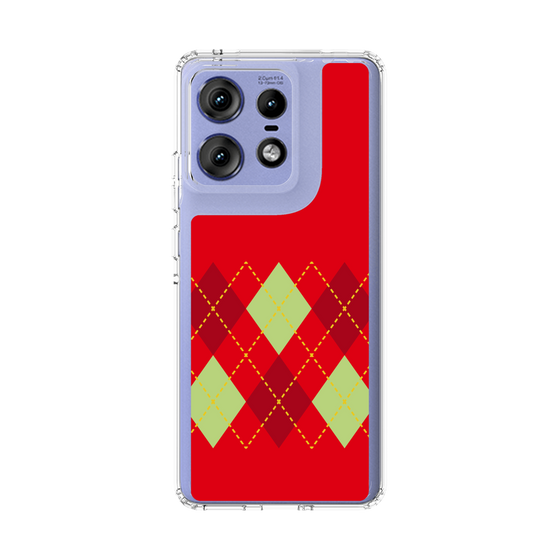 スリムプロテクションケース［ Nordic Argyle - Red ］