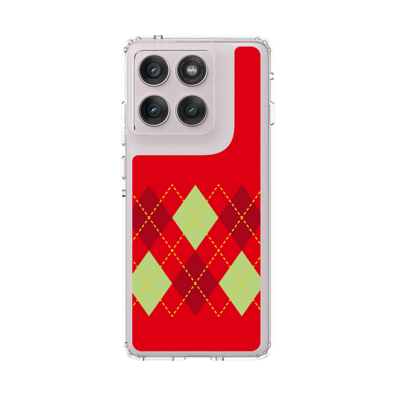 スリムプロテクションケース［ Nordic Argyle - Red ］