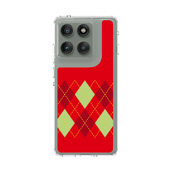 スリムプロテクションケース［ Nordic Argyle - Red ］