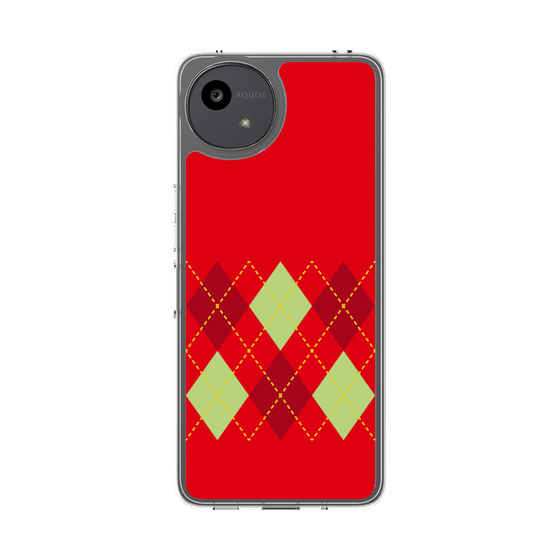 スリムプロテクションケース［ Nordic Argyle - Red ］