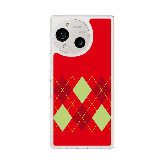 スリムプロテクションケース［ Nordic Argyle - Red ］