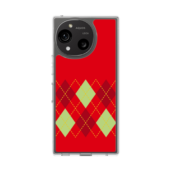 スリムプロテクションケース［ Nordic Argyle - Red ］