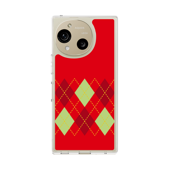 スリムプロテクションケース［ Nordic Argyle - Red ］