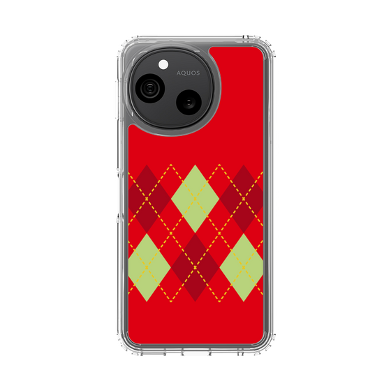 スリムプロテクションケース［ Nordic Argyle - Red ］
