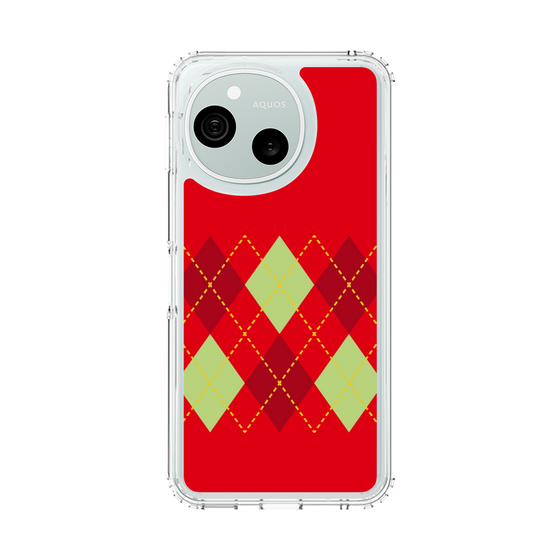 スリムプロテクションケース［ Nordic Argyle - Red ］
