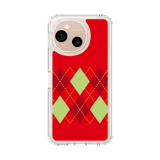 スリムプロテクションケース［ Nordic Argyle - Red ］