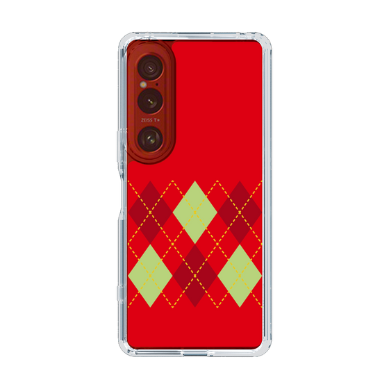 スリムプロテクションケース［ Nordic Argyle - Red ］