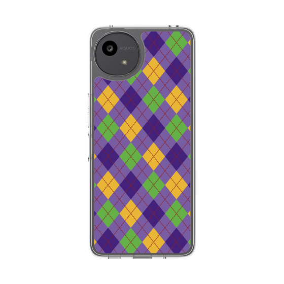 スリムプロテクションケース［ Argyle - Purple ］