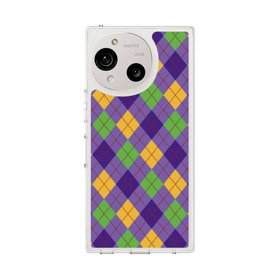 スリムプロテクションケース［ Argyle - Purple ］
