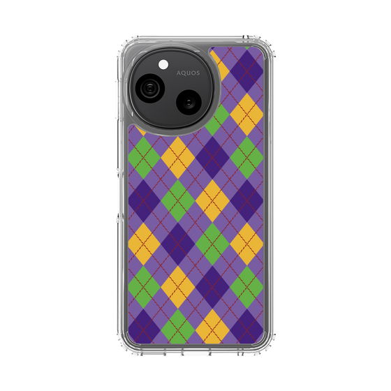 スリムプロテクションケース［ Argyle - Purple ］