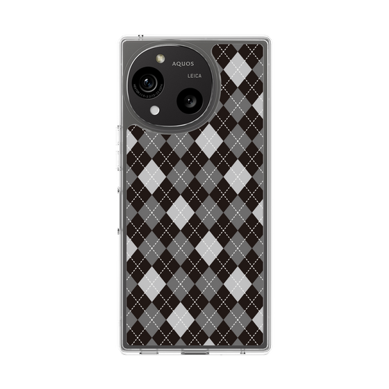 スリムプロテクションケース［ Argyle - Black ］