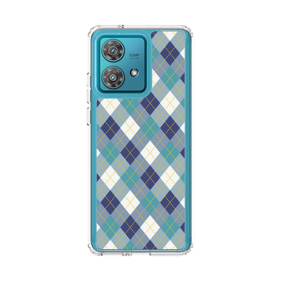 スリムプロテクションケース［ Argyle - Blue ］