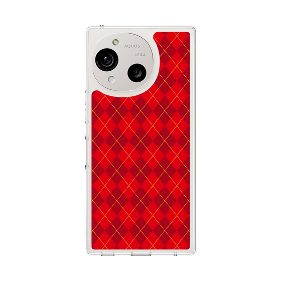 スリムプロテクションケース［ Argyle - Red ］