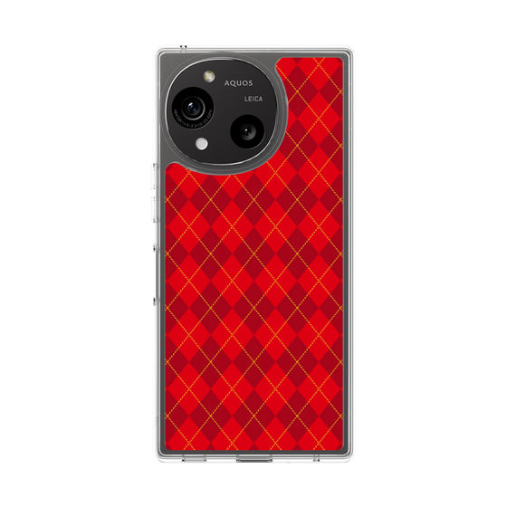 スリムプロテクションケース［ Argyle - Red ］