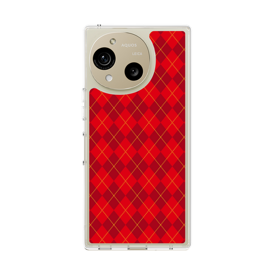 スリムプロテクションケース［ Argyle - Red ］