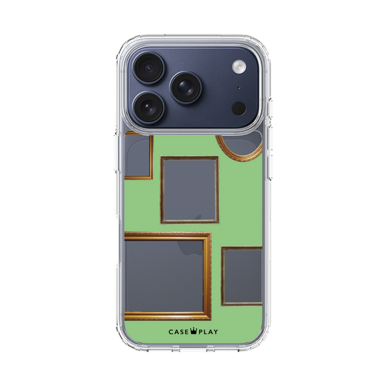 スリムプロテクションケース［ Photo Frames - Light Green ］
