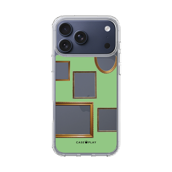 スリムプロテクションケース［ Photo Frames - Light Green ］