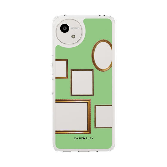 スリムプロテクションケース［ Photo Frames - Light Green ］