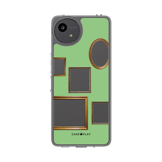 スリムプロテクションケース［ Photo Frames - Light Green ］