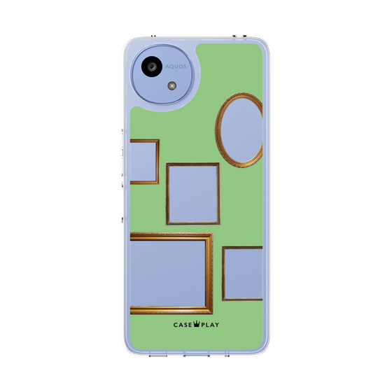 スリムプロテクションケース［ Photo Frames - Light Green ］