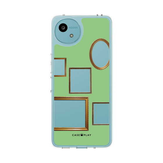 スリムプロテクションケース［ Photo Frames - Light Green ］