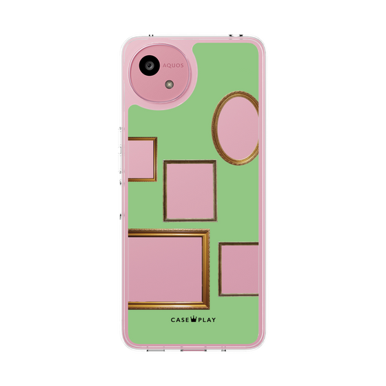 スリムプロテクションケース［ Photo Frames - Light Green ］